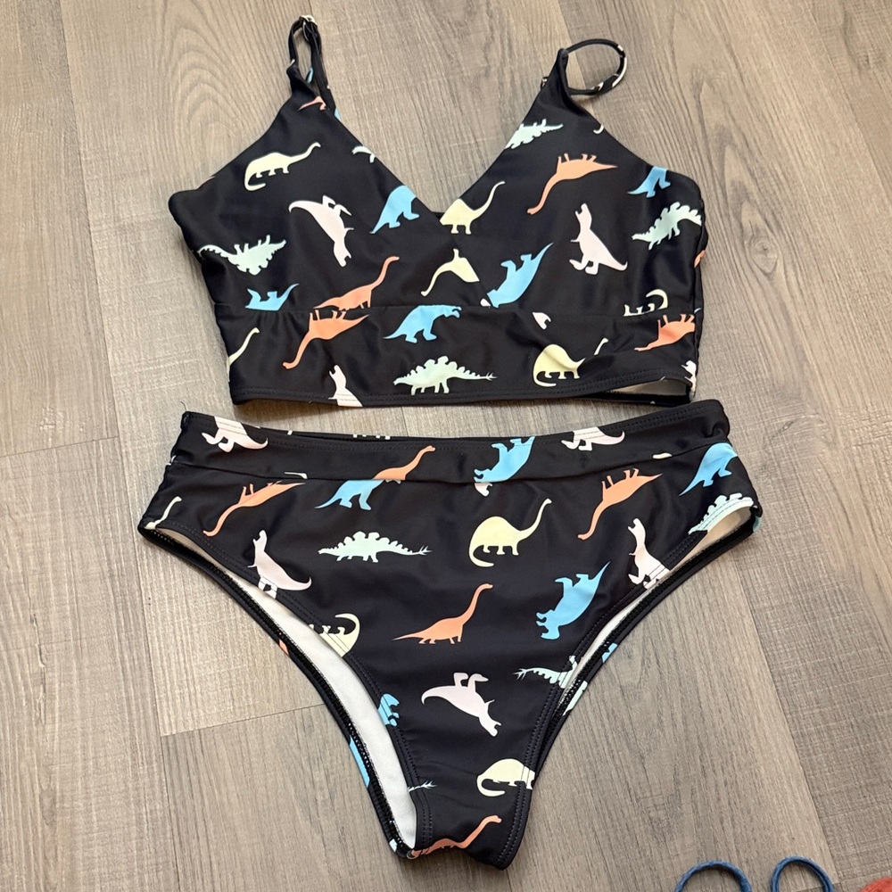 Dinosaur Print Bikini Set